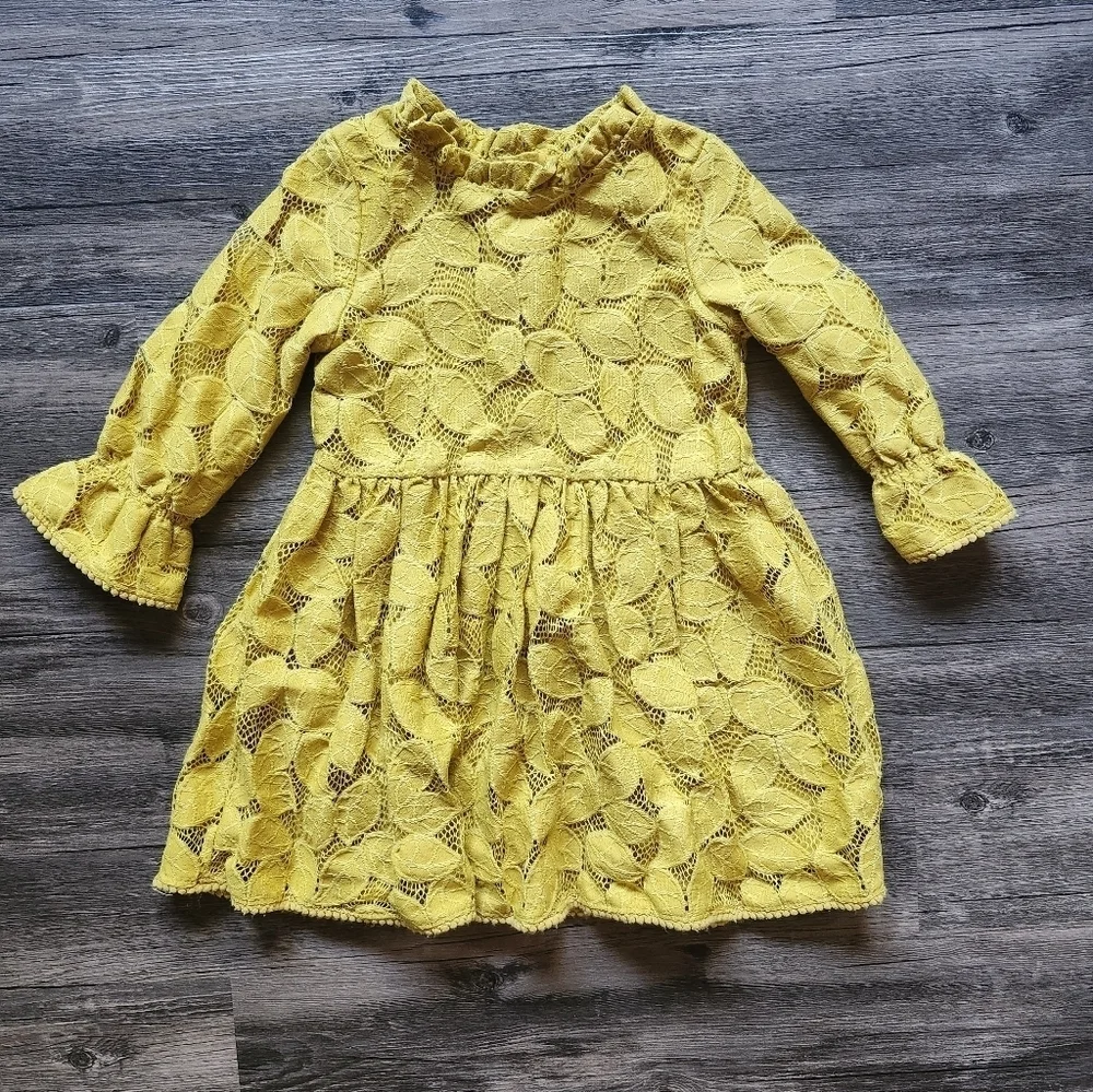 Oshkosh Mustard Yellow Fall Leaf Dress